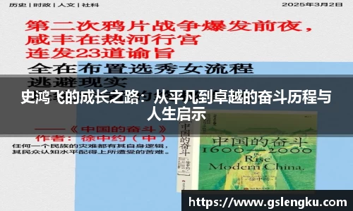 史鸿飞的成长之路：从平凡到卓越的奋斗历程与人生启示