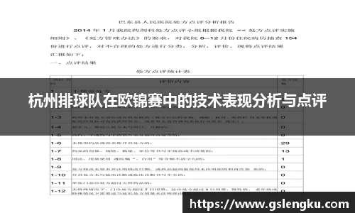 杭州排球队在欧锦赛中的技术表现分析与点评